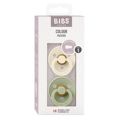 Bibs Pacifier 2 Pack - Ivory/Sage