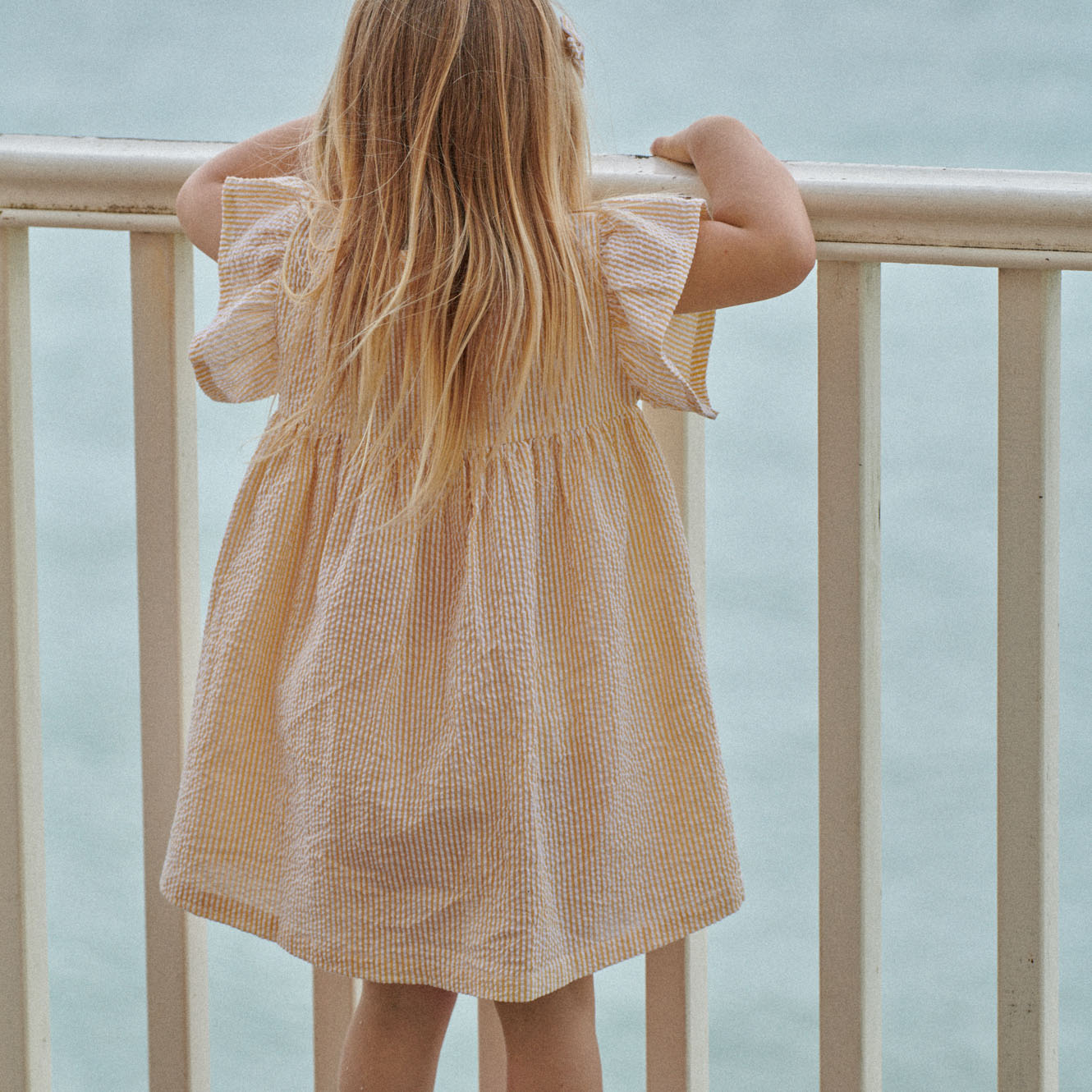 Bonnie Dress - Golden Stripe