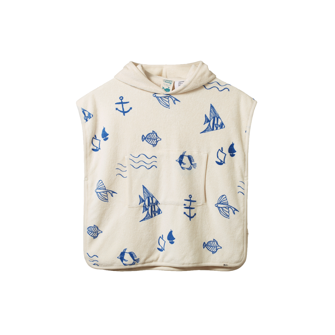 Poncho Towel Atlantic Print Terry