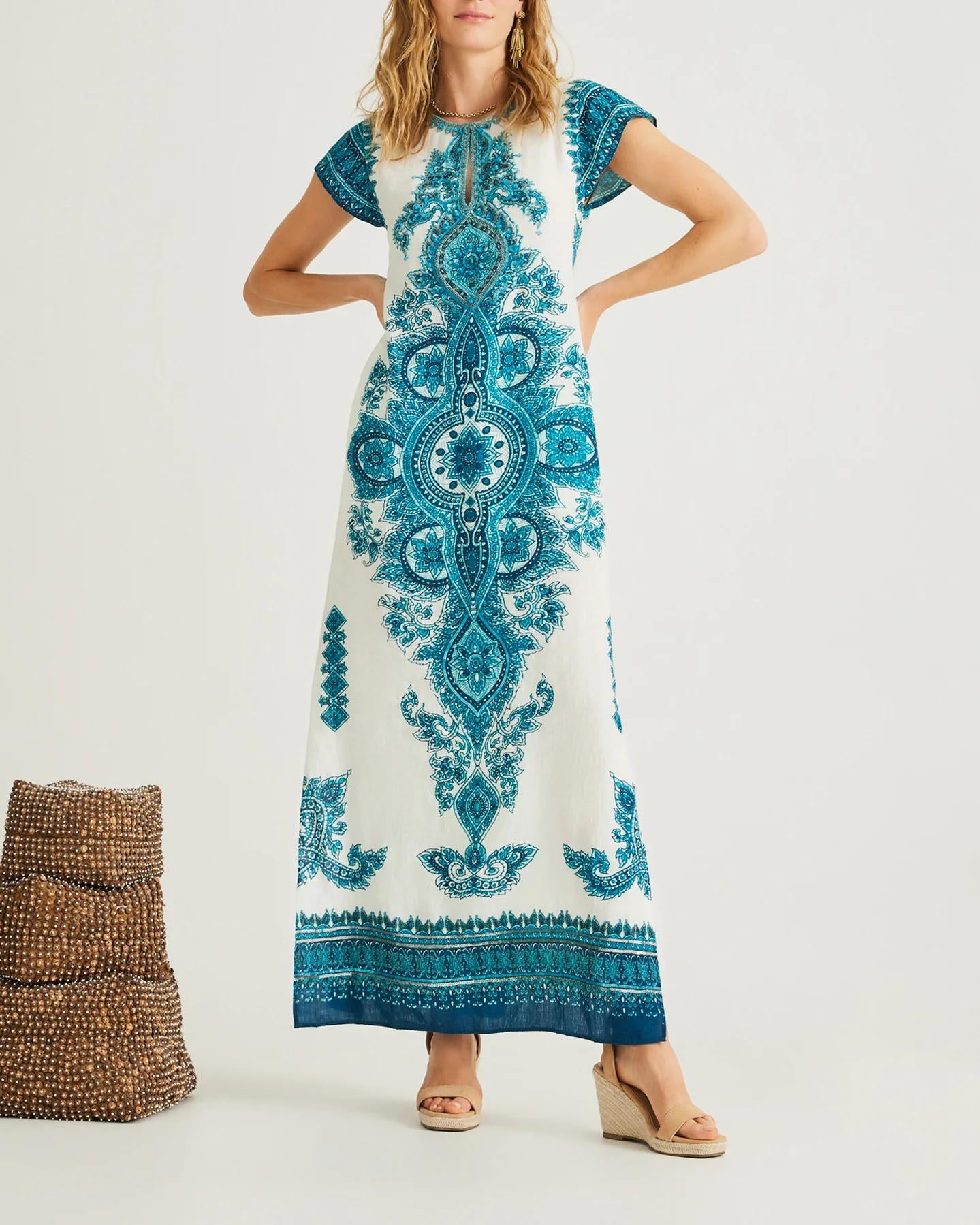 Medallion Dress Blue