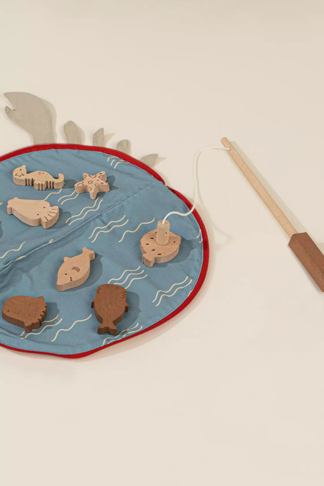 Wooden Fishing Game with Bag