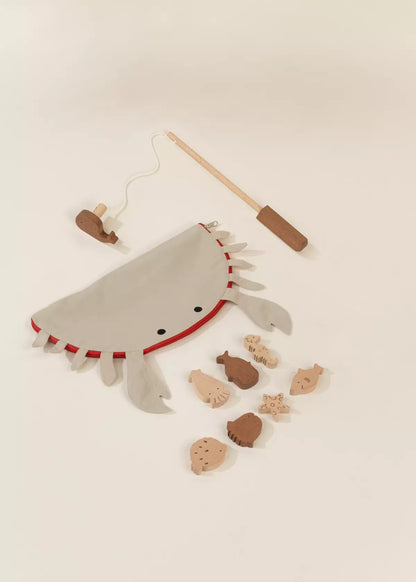 Wooden Fishing Game with Bag