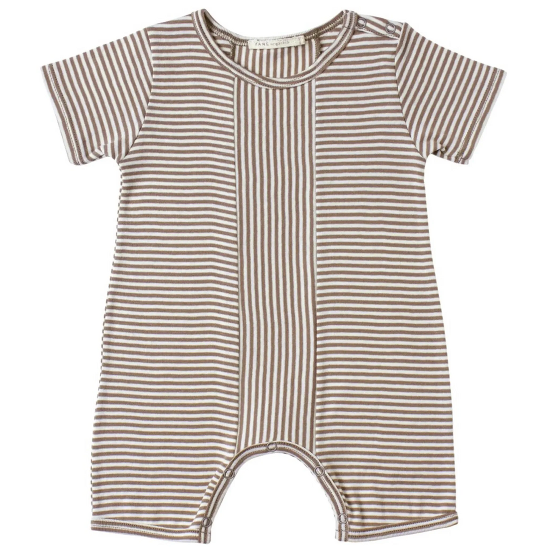 Petite Stripe S/slv Coverall Earth Stripe