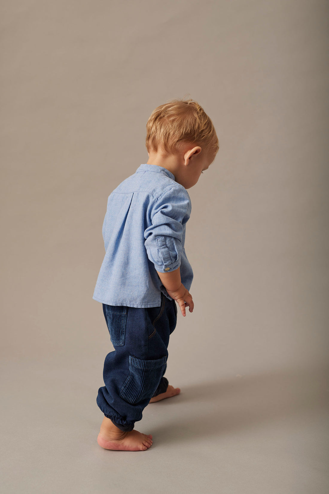 Dobby Denim Baby Pants