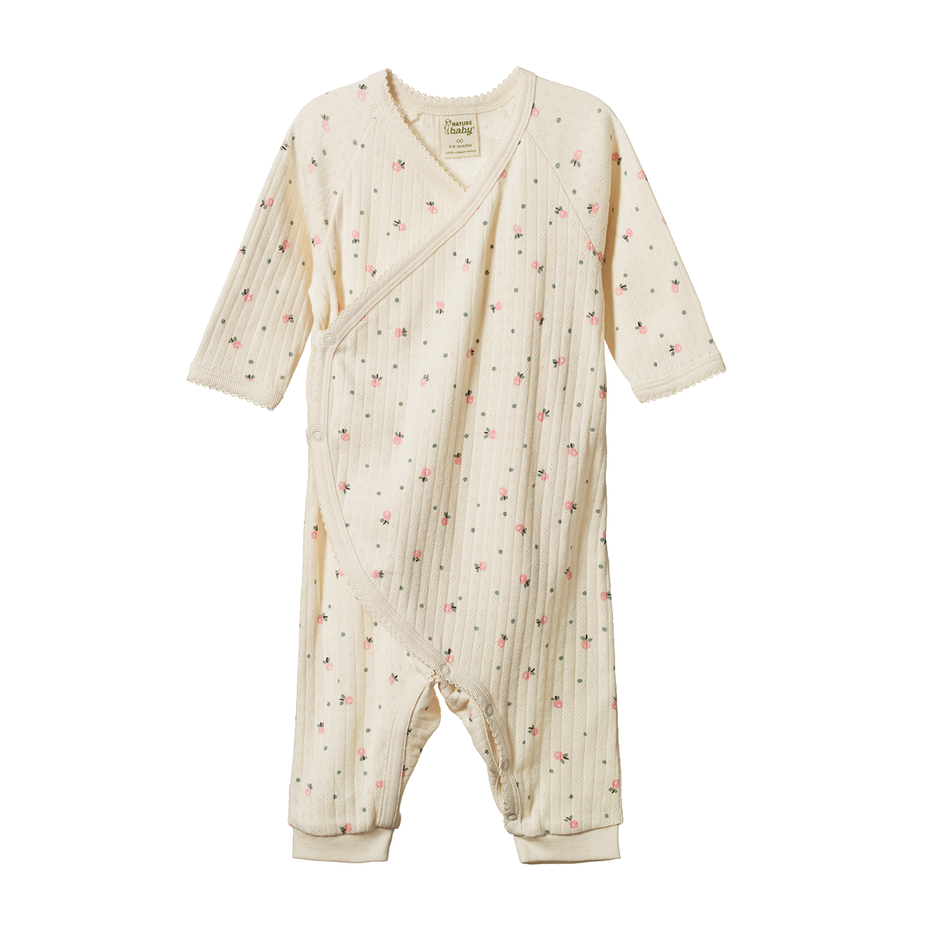 Pointelle Kimono Stretch and Grow - Posey Blossom