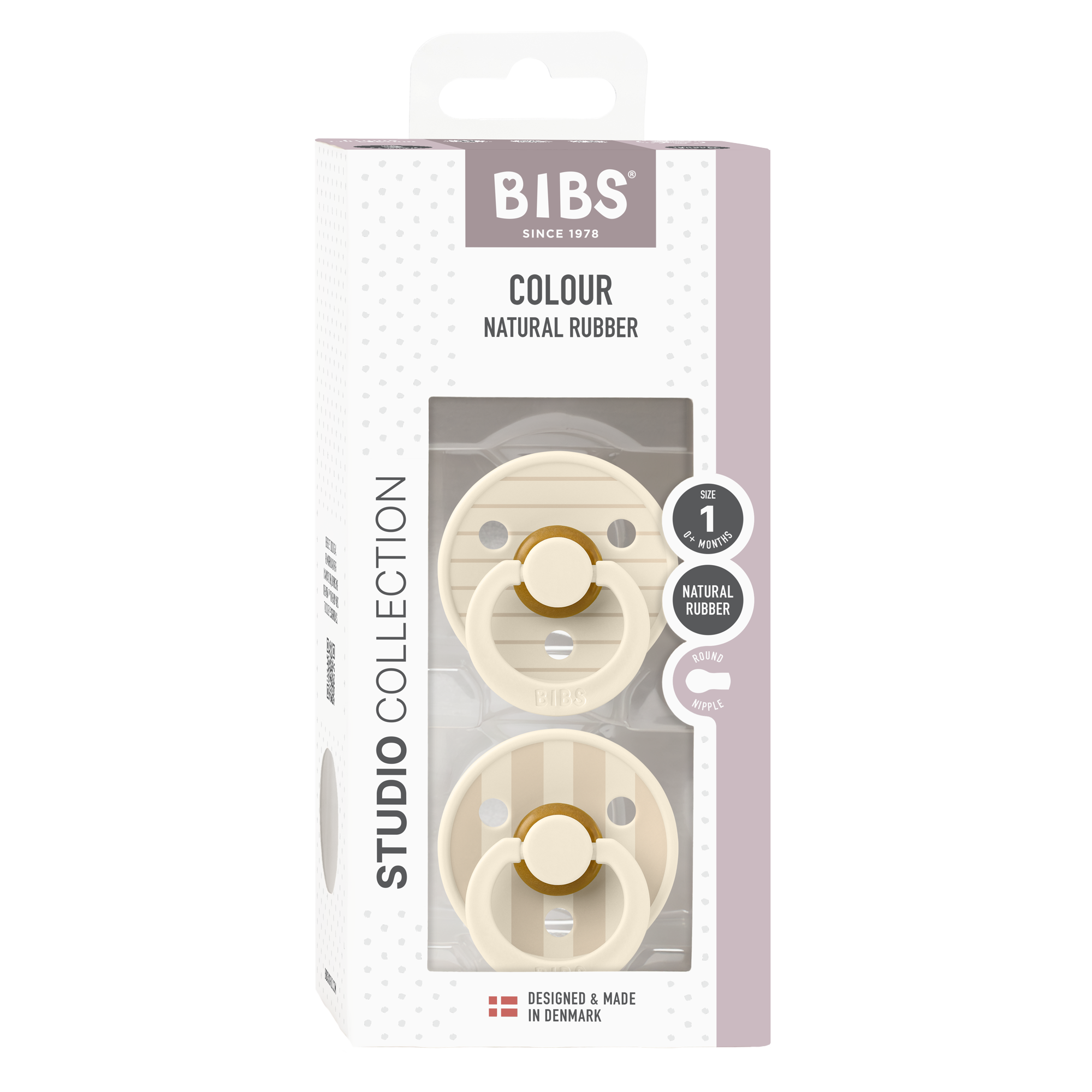 Bibs Pacifier 2 Pack - Ivory Vanilla Mix
