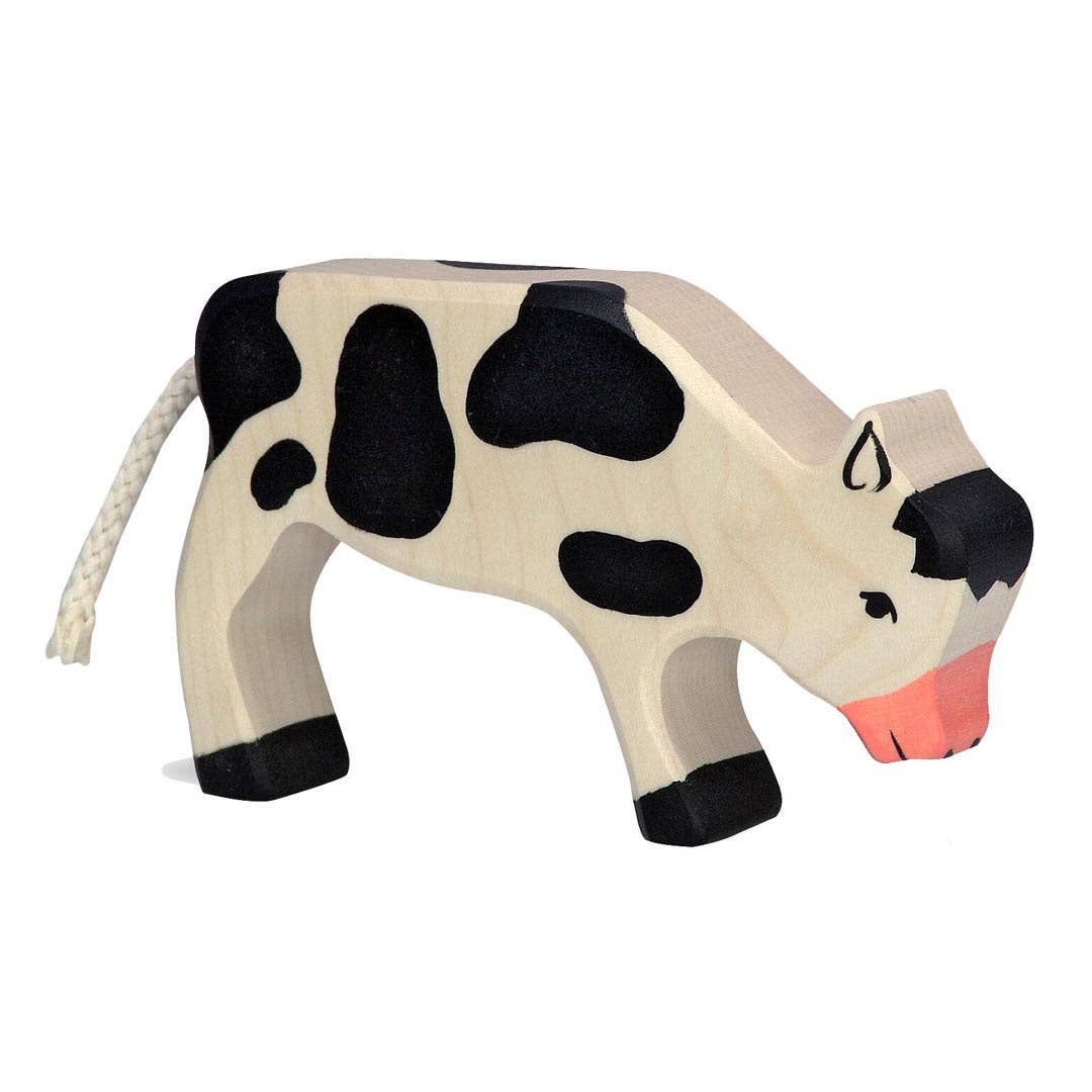 Holztiger Grazing Black Cow